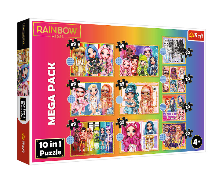 Puzzle 10w1 Kolekcja modnych laleczek Puzzle 10w1 Kolekcja modnych laleczek